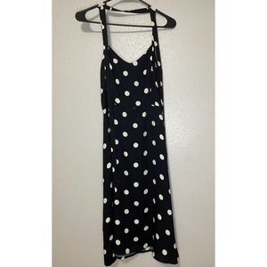 Reformation Bessie Dress polka dot Black/Beige Womens size 6 NEW WITH TAGS!